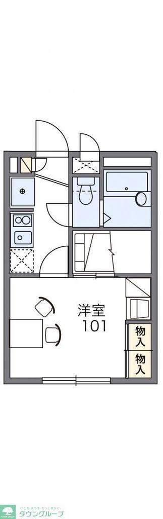 レオパレスさくらブリッサII(1K/2階)の間取り写真
