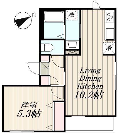 CIEL A棟(1LDK/3階)の間取り写真