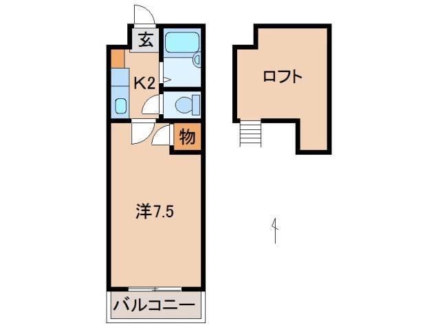 プルミエールメゾンクロダ(1K/3階)の間取り写真
