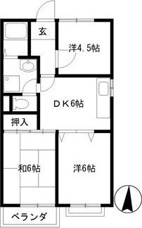 グランイル御立(3DK/2階)の間取り写真