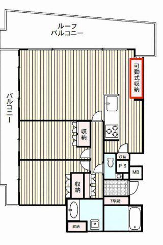 ザ・パークハウス弦巻(2LDK/4階)の間取り写真