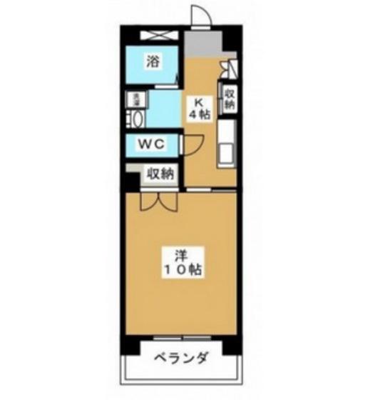 リヴィエル柳町(1K/3階)の間取り写真