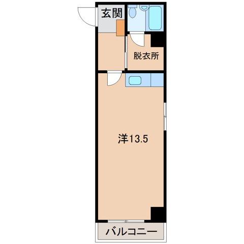 レジデンス・ファイブ(ワンルーム/2階)の間取り写真