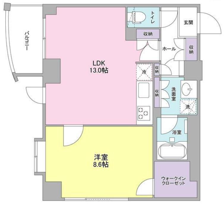プラース千代田富士見(1LDK/3階)の間取り写真
