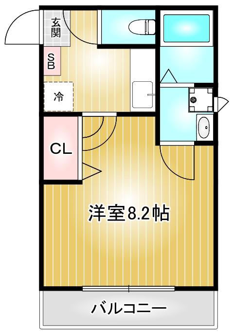 リブレア日比野西A(1K/1階)の間取り写真