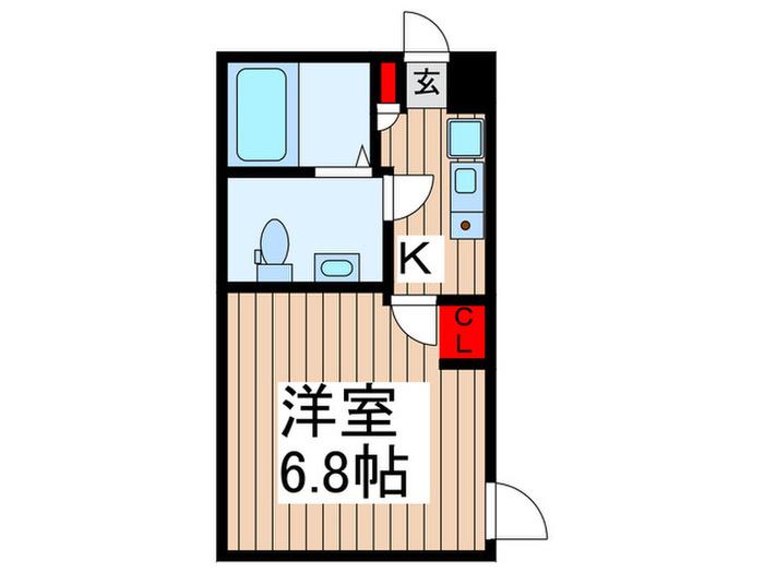 FORTWARABI(1K/3階)の間取り写真