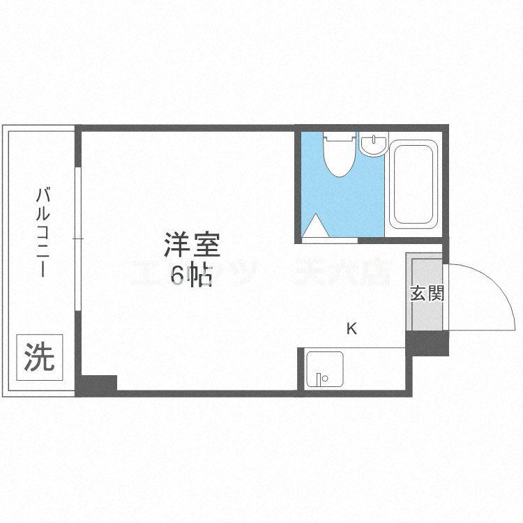 ジオナ柴島II(ワンルーム/1階)の間取り写真