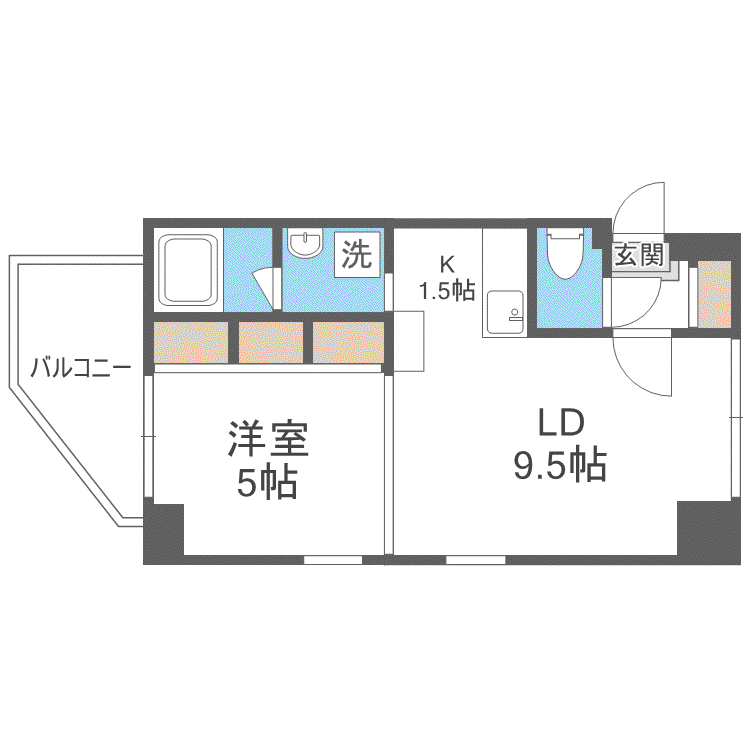 COURTT(1LDK/4階)の間取り写真