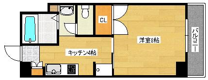 レジデンス東雲(1K/2階)の間取り写真