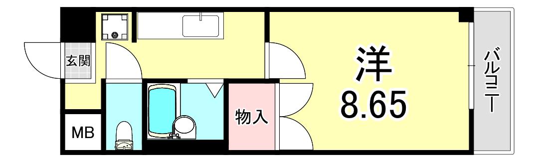 アートプラザ神戸西(1K/1階)の間取り写真