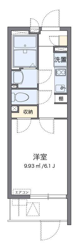 クレイノ春日(1K/1階)の間取り写真