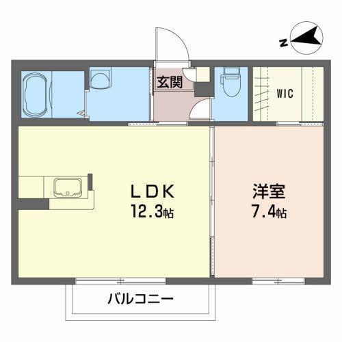 シャーメゾンソレイユ(1LDK/2階)の間取り写真