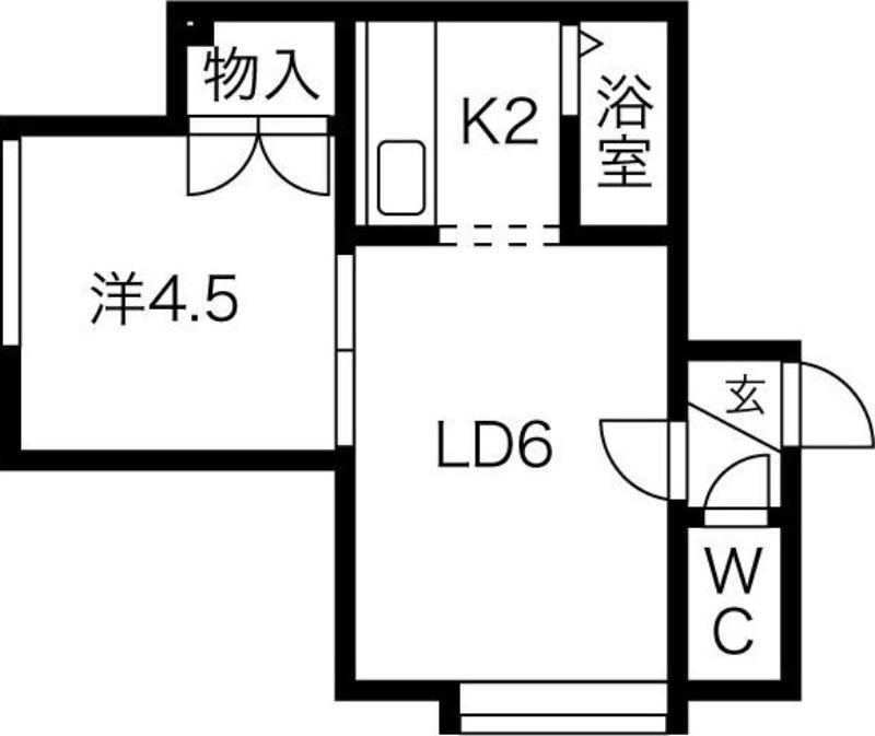 PALMHILL 光星(1LDK/3階)の間取り写真