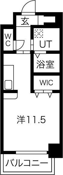 CASONE ASSO(ワンルーム/5階)の間取り写真