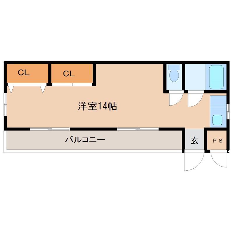 エトワール2(ワンルーム/3階)の間取り写真
