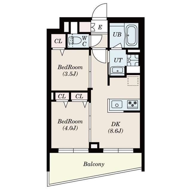 SーRESIDENCE高井戸イースト(2DK/5階)の間取り写真