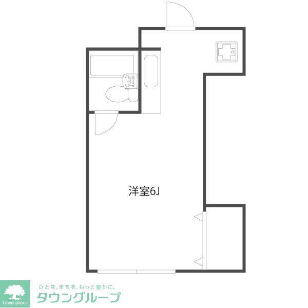 青雲荘A(ワンルーム/1階)の間取り写真