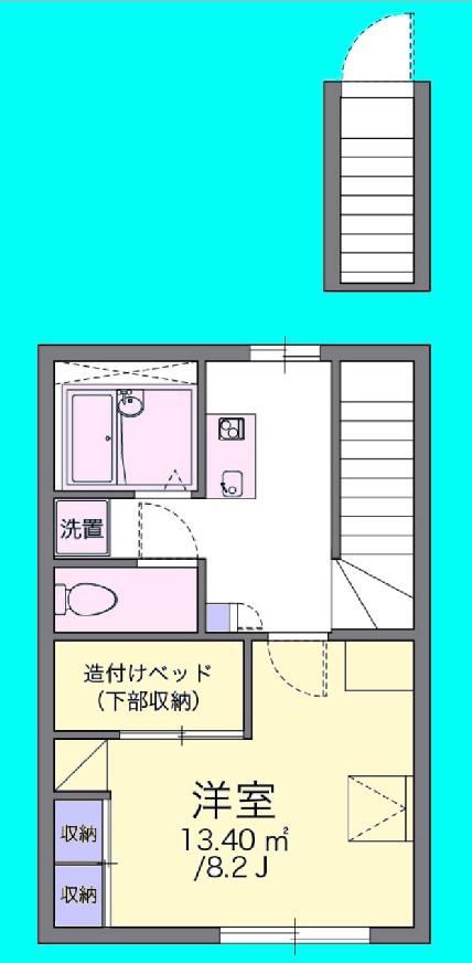 MIWA(1K/2階)の間取り写真