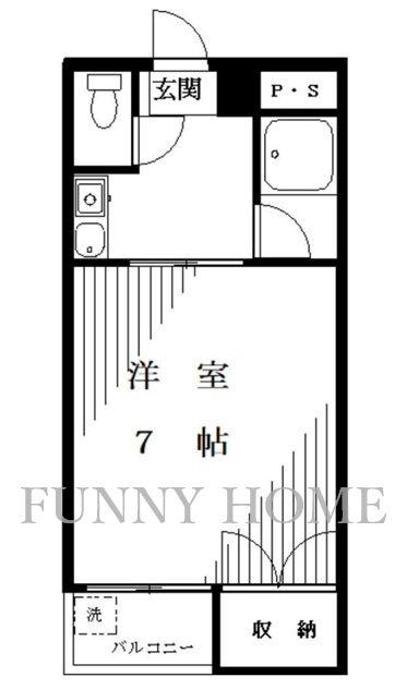 ファミールハイツ(1K/2階)の間取り写真