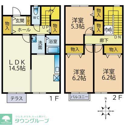 ソラティーオ(3LDK/2階)の間取り写真