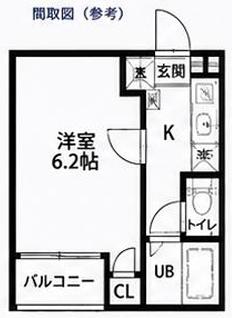 グランクオール千住河原町(1K/1階)の間取り写真