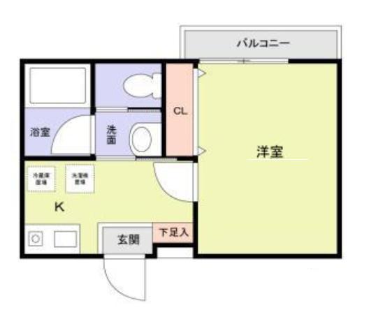 ARGIONE高島平(1K/2階)の間取り写真
