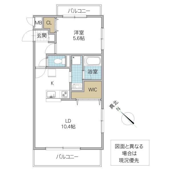ミュープラテイア(1LDK/3階)の間取り写真