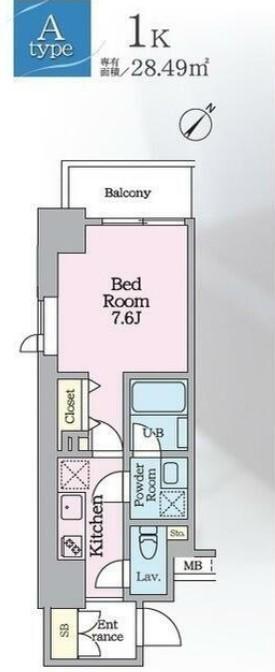 リージア代々木ビナリオ(1K/5階)の間取り写真