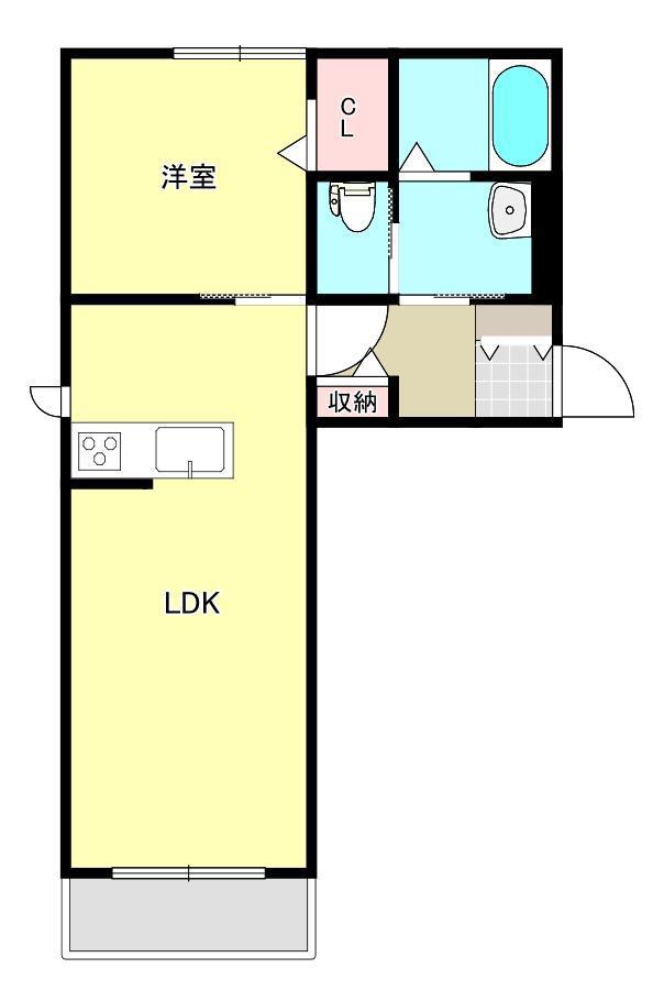 マンション立石(1LDK/1階)の間取り写真