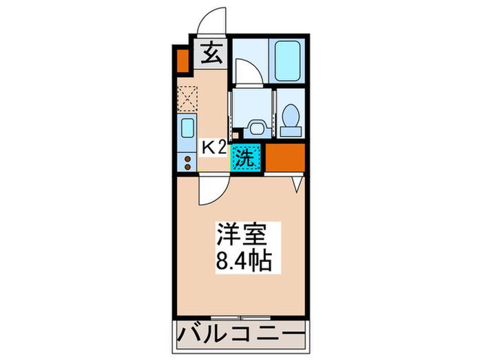コンフォート植村(1K/4階)の間取り写真
