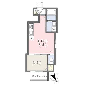 カーサ新守山(1LDK/2階)の間取り写真