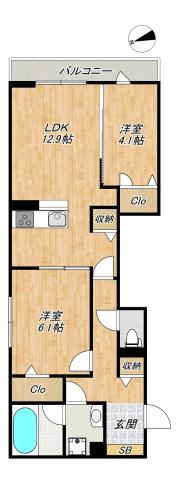 D-BELLVILLE(2LDK/3階)の間取り写真