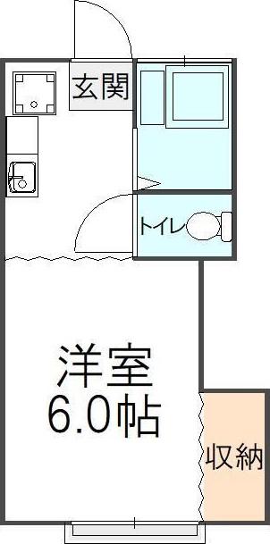 日乃出コーポ(1K/1階)の間取り写真