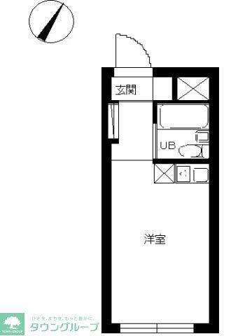 スカイコート高円寺(ワンルーム/1階)の間取り写真
