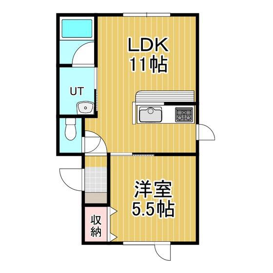 エクセルライフ(1LDK/2階)の間取り写真