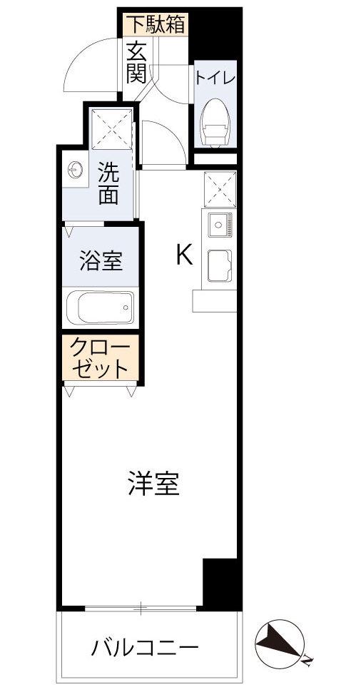 アリオーラ西梅田(1K/6階)の間取り写真