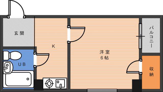EST山坂(1K/3階)の間取り写真