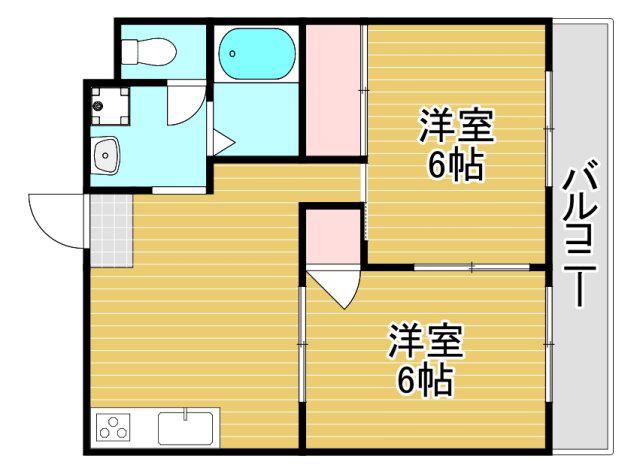 ハイツプライム(2DK/4階)の間取り写真