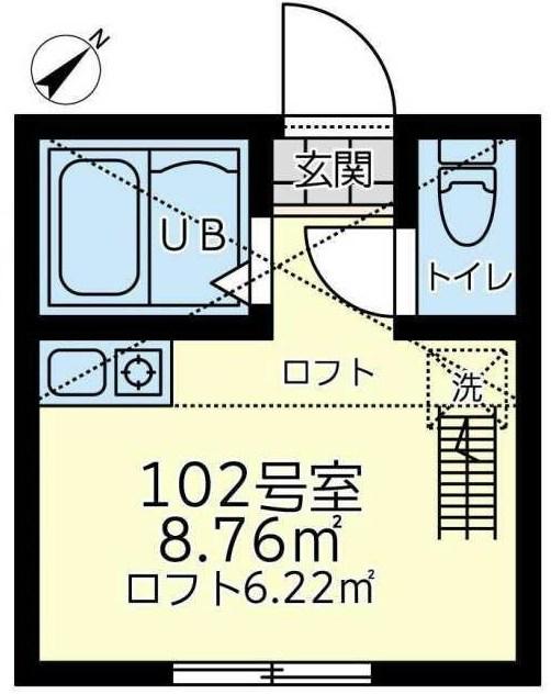 ユナイト星川アーセナル(ワンルーム/1階)の間取り写真