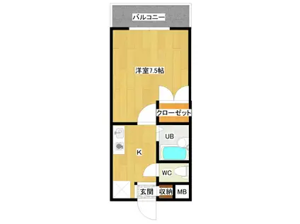 ベル・メゾン(1K/2階)の間取り写真