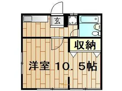 コーポ品川(1K/1階)の間取り写真