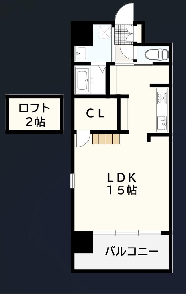 アムール大工町(ワンルーム/5階)の間取り写真