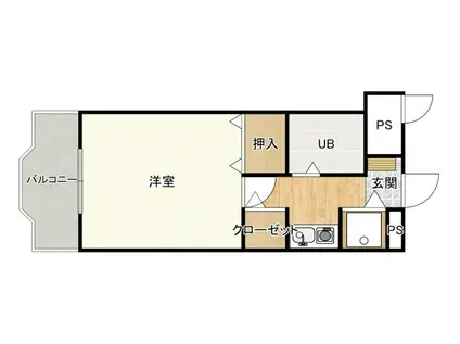 日興パレス浜松(1K/4階)の間取り写真