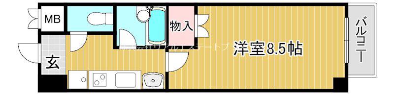 アートプラザ野路(1K/4階)の間取り写真
