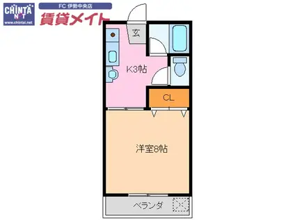 めぃぞん デュ それいゆ(1K/1階)の間取り写真