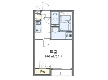 エミネンス(1K/1階)の間取り写真
