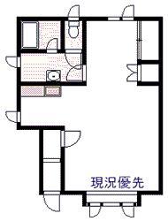 サンライズII(1K/1階)の間取り写真
