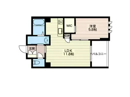 アルテージ錦(1LDK/2階)の間取り写真