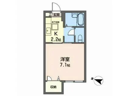 KSハイツ(1K/1階)の間取り写真