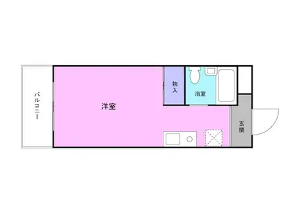 メゾンソレイユ(ワンルーム/4階)の間取り写真